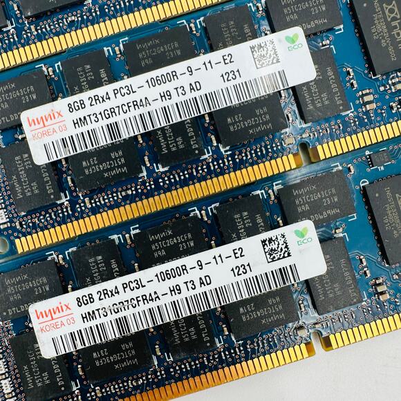 Lot of 64GB (8 x 8GB): Hynix 8GB 2Rx4 PC3L-10600R-9-11-E2 Server Memory - Picture 6 of 8